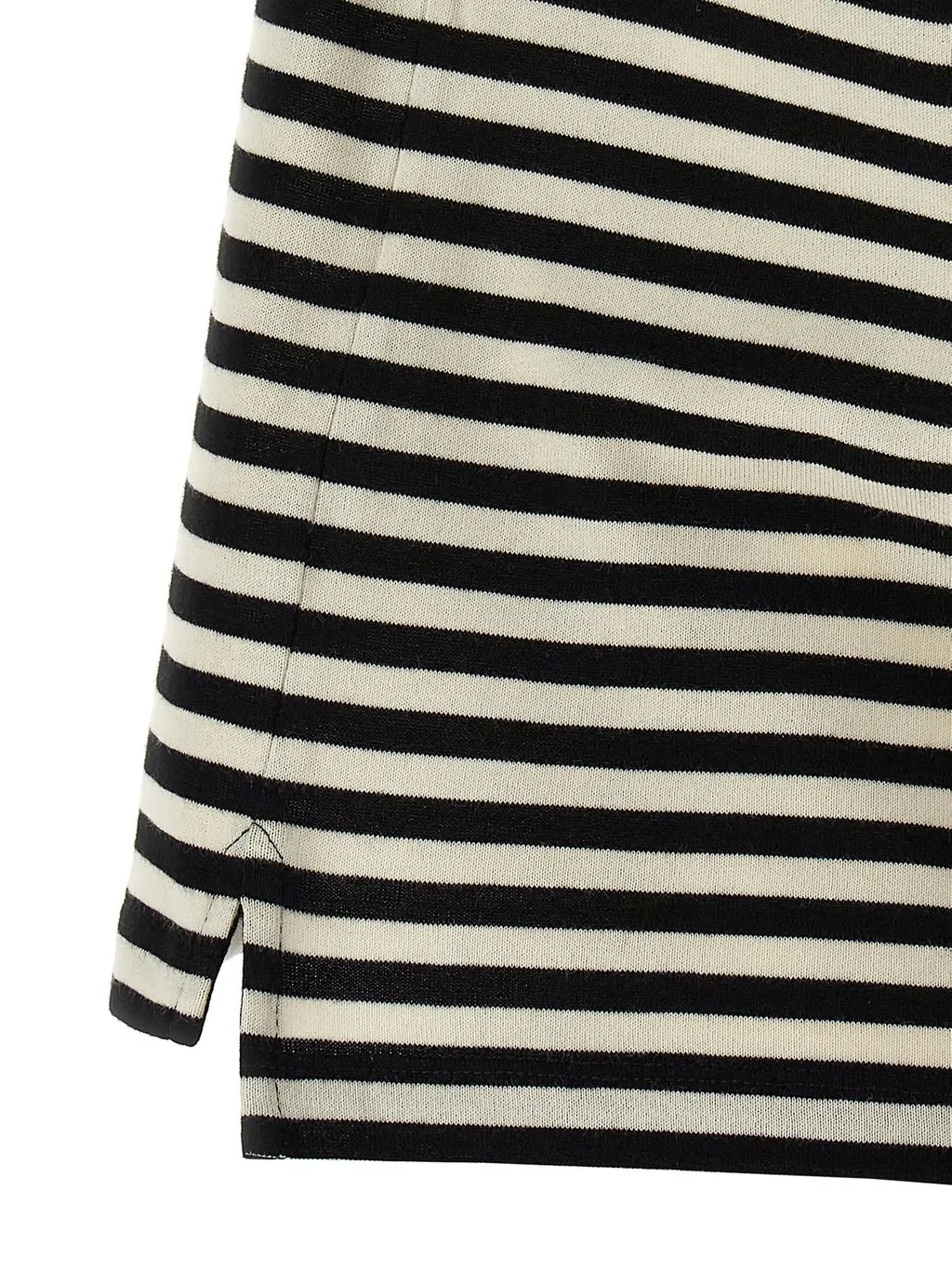 Moncler Logo Patch Striped Polo Shirt
