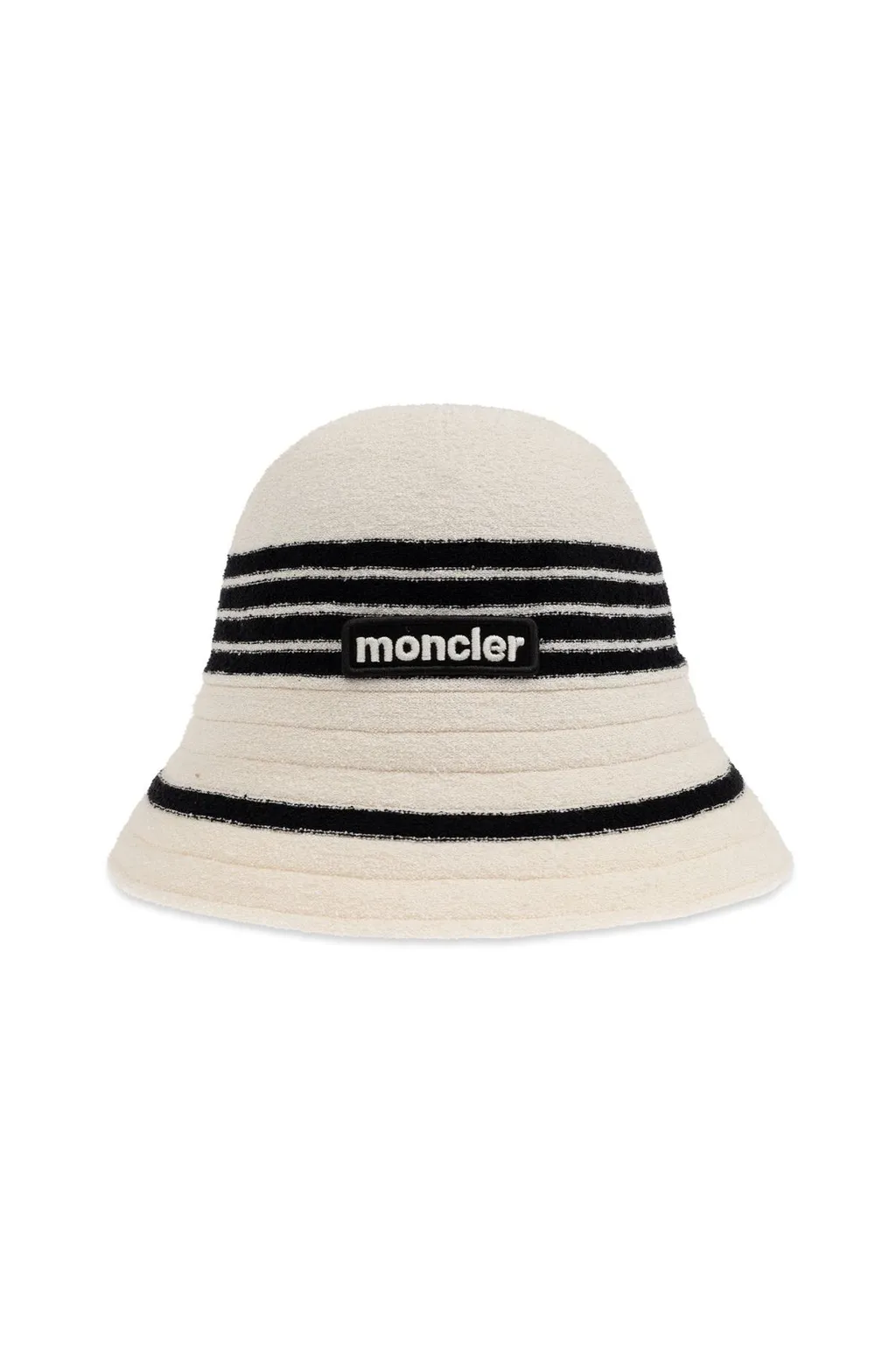 Moncler Striped Logo Patch Bucket Hat