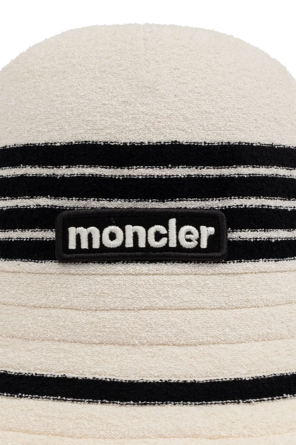 Moncler Striped Logo Patch Bucket Hat
