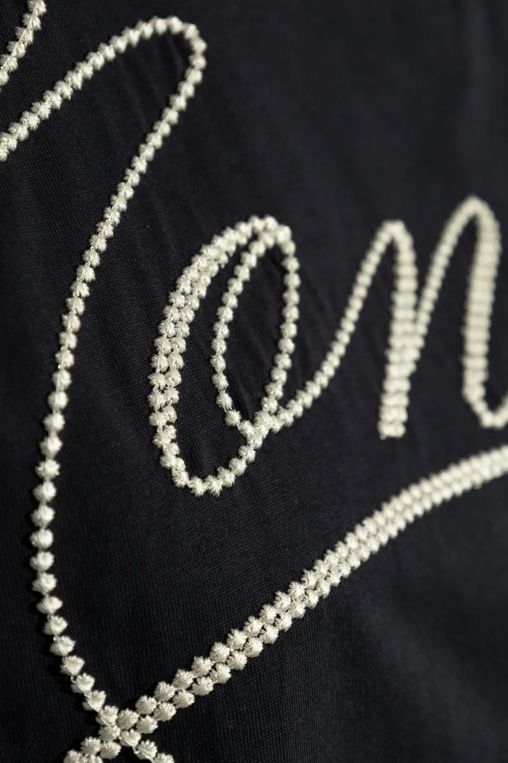 Moncler Embroidered Cursive Logo Crewneck T-Shirt