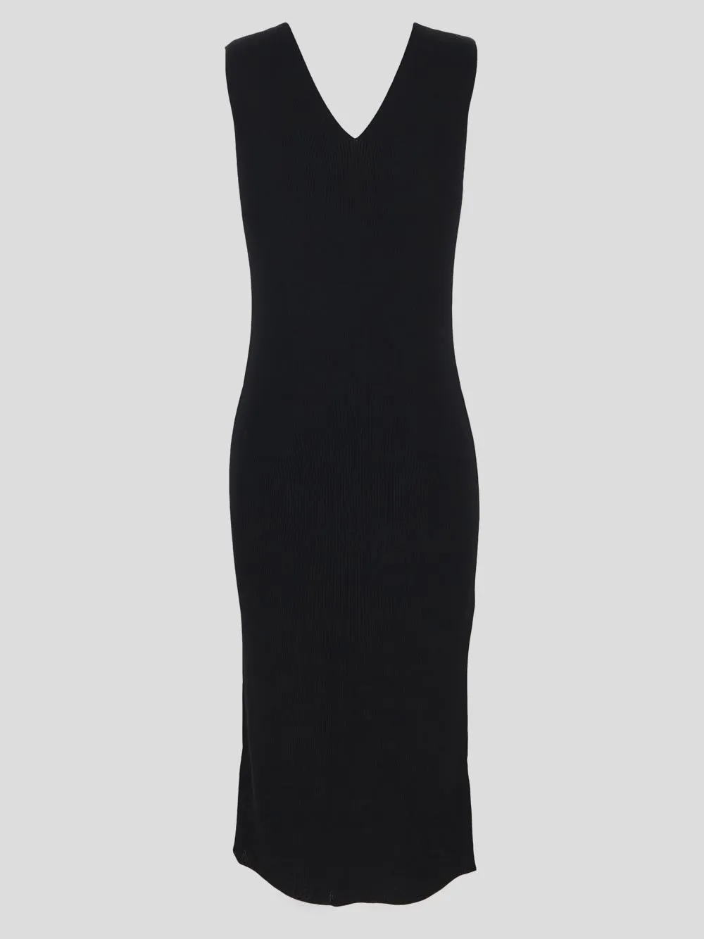 Moncler V-Neck Sleeveless Midi Dress