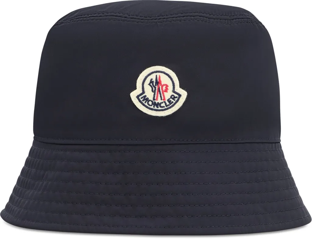 Moncler Logo Patch Narrow Brim Reversible Bucket Hat