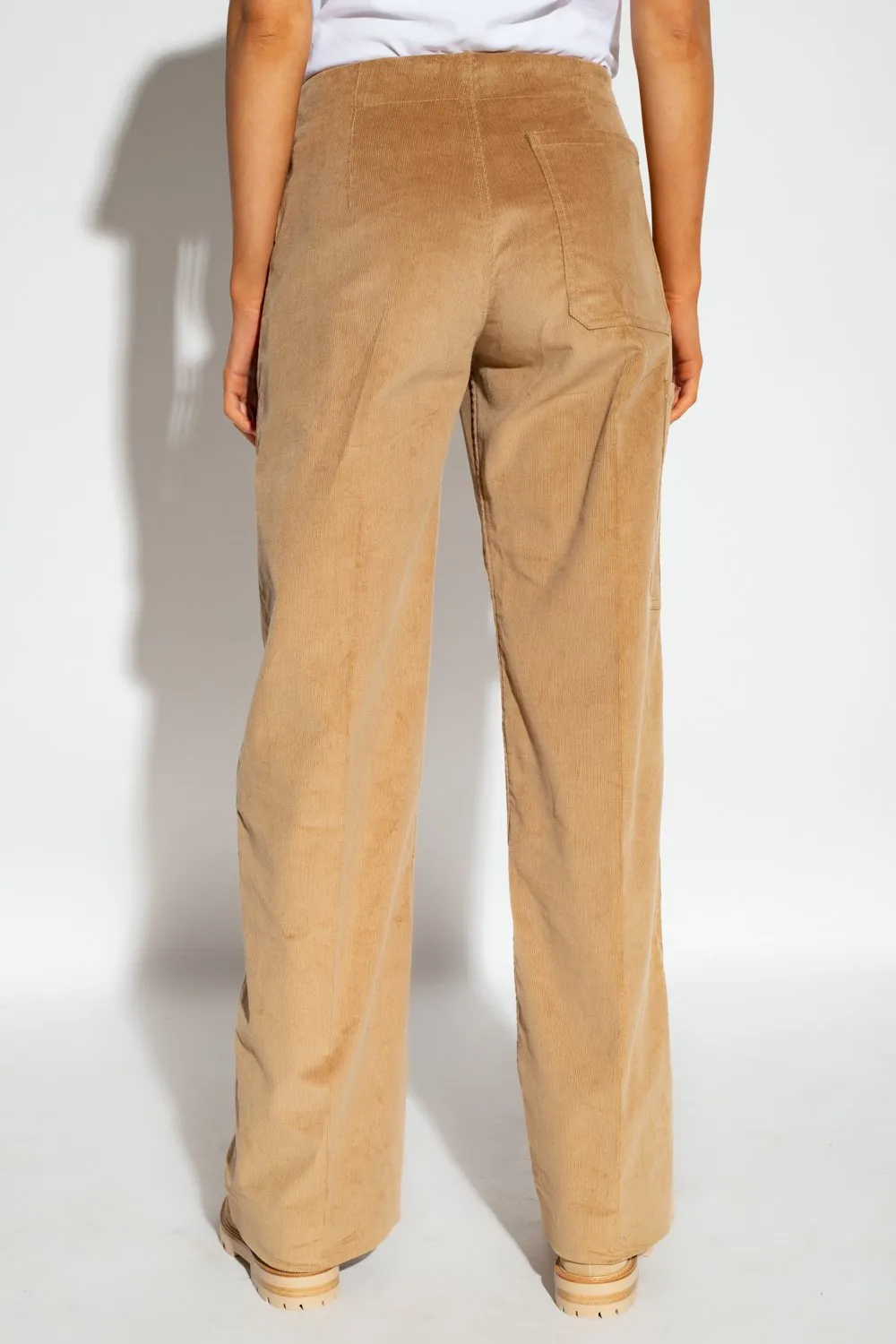 Moncler Corduroy High-Waisted Trousers