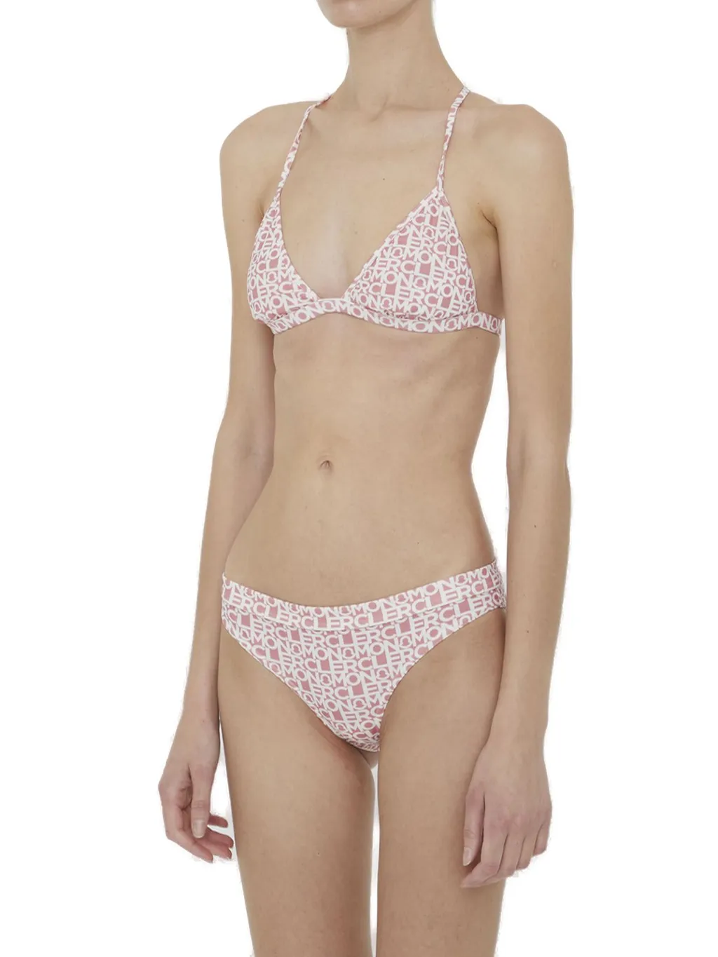 Moncler Allover Logo Printed Alose Two-Piece Bikini Set