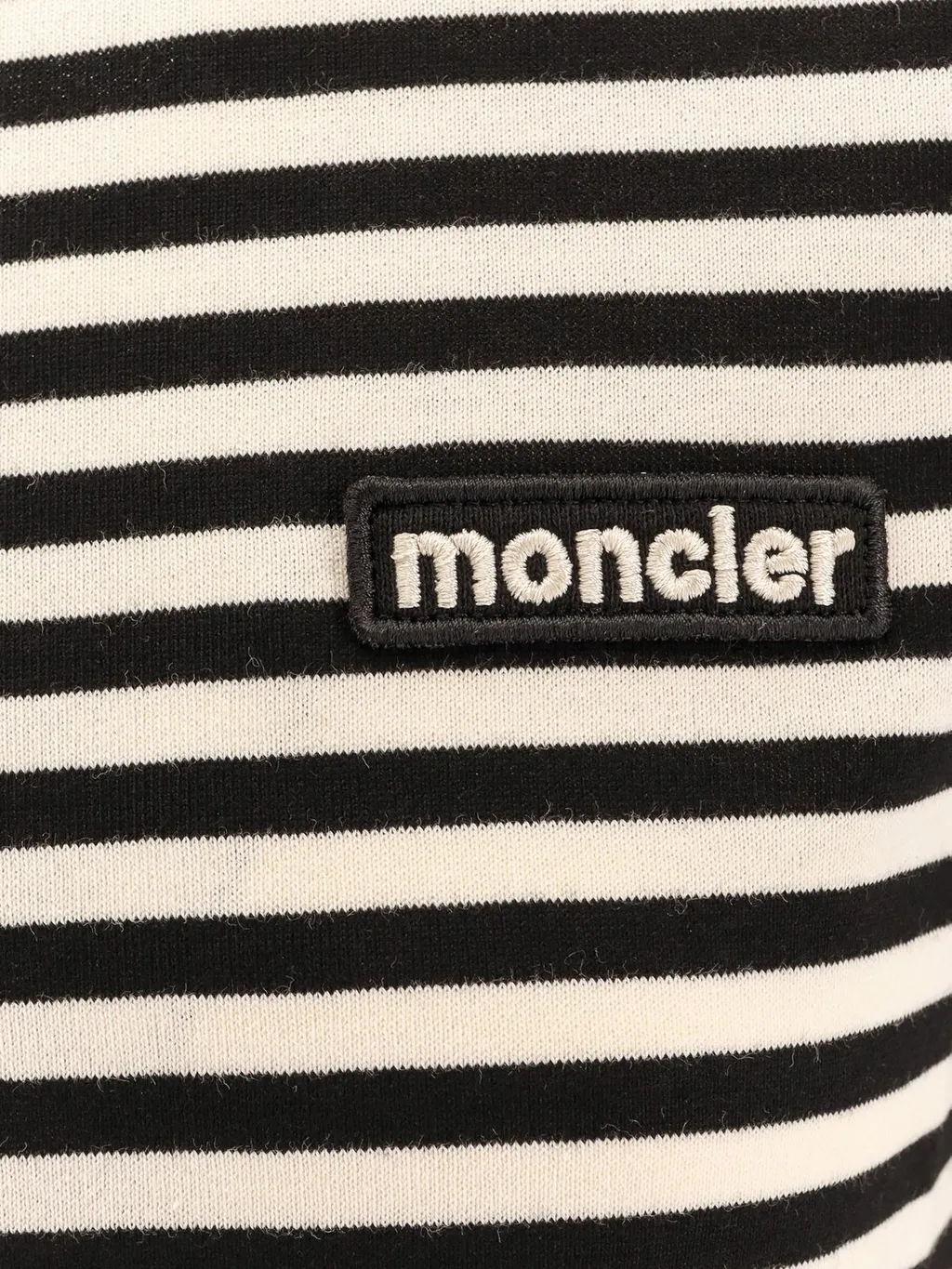 Moncler Logo Patch Striped Crewneck T-Shirt