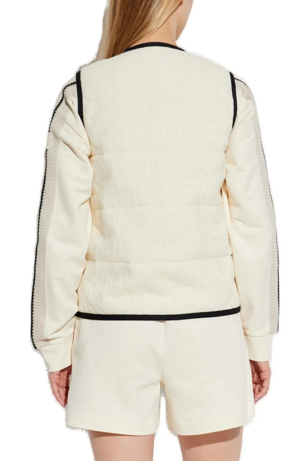Moncler Terry Cloth Logo Jacquard Padded Gilet