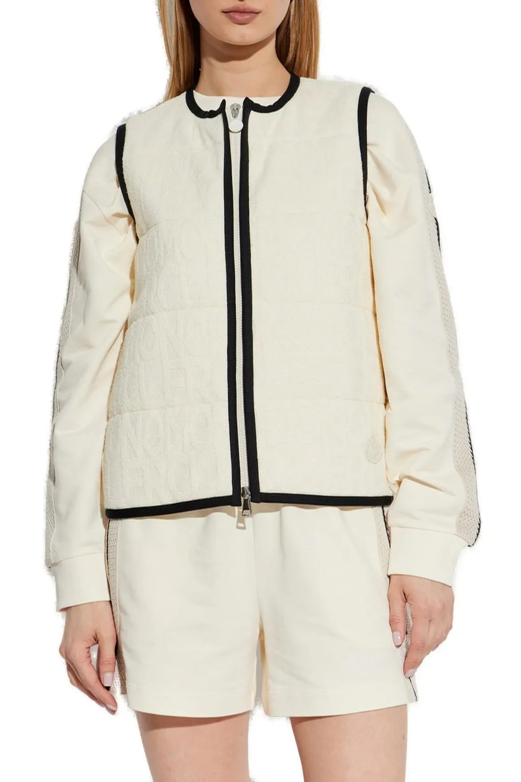 Moncler Terry Cloth Logo Jacquard Padded Gilet