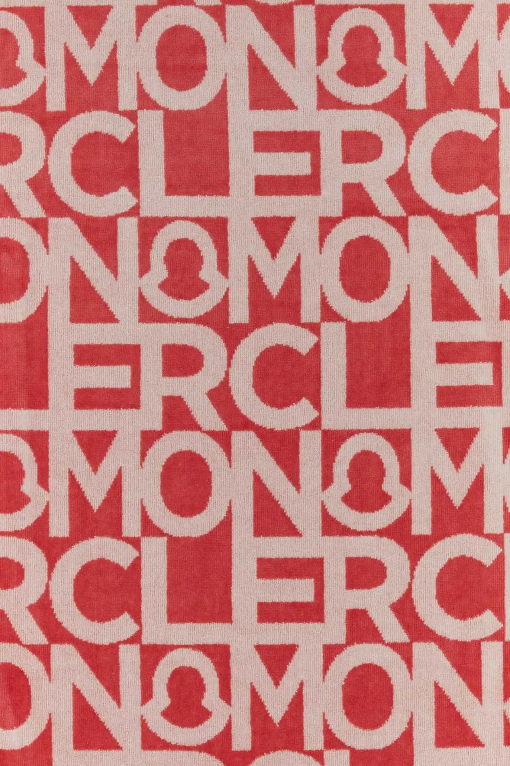 Moncler Allover Logo Patterned Beach Towel
