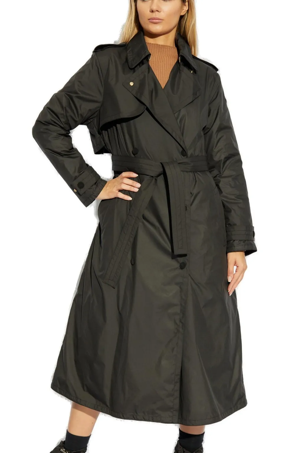 Moncler Barbentane Belted Trench Coat