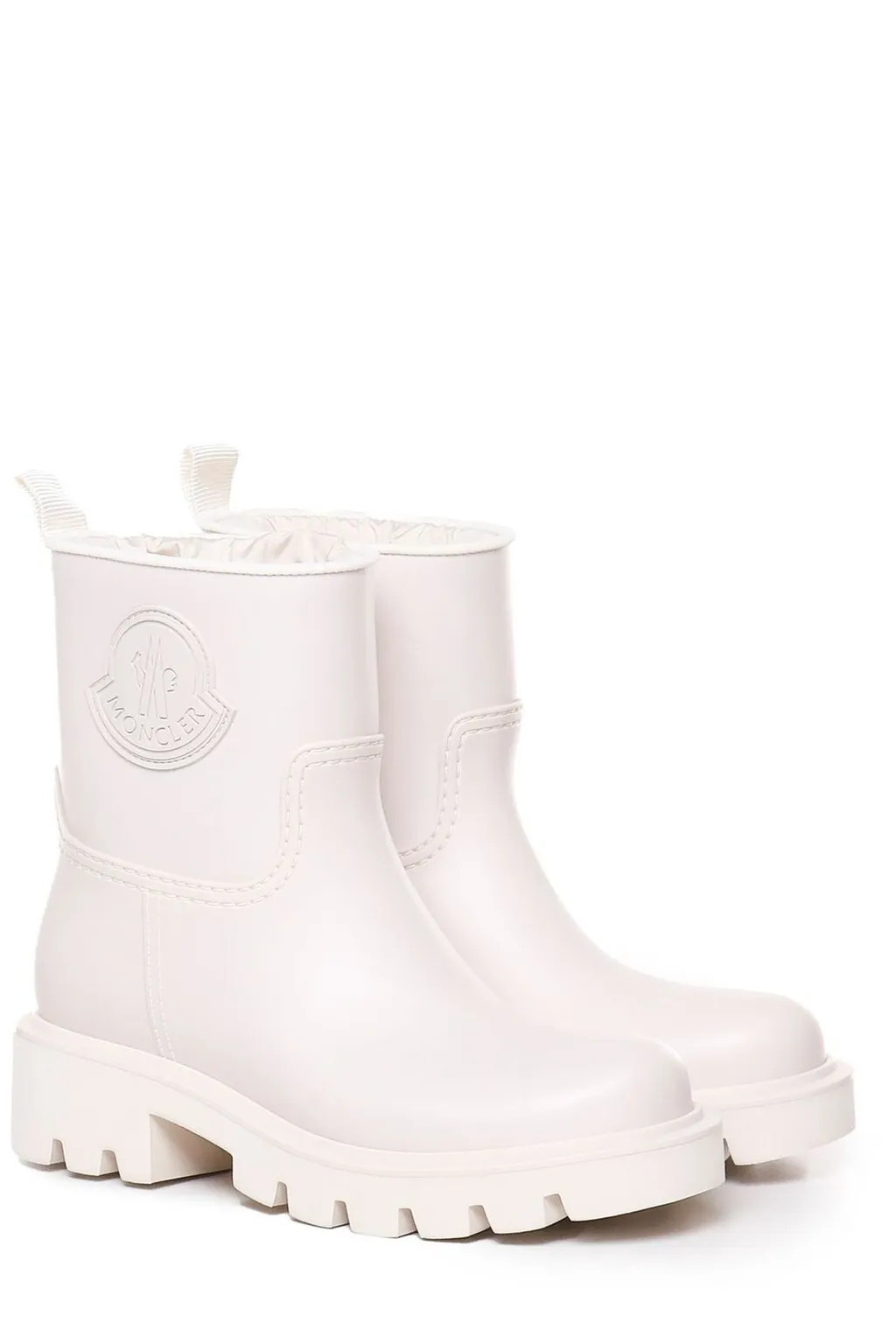 Moncler Kickstream Logo Detailed Ankle Boots