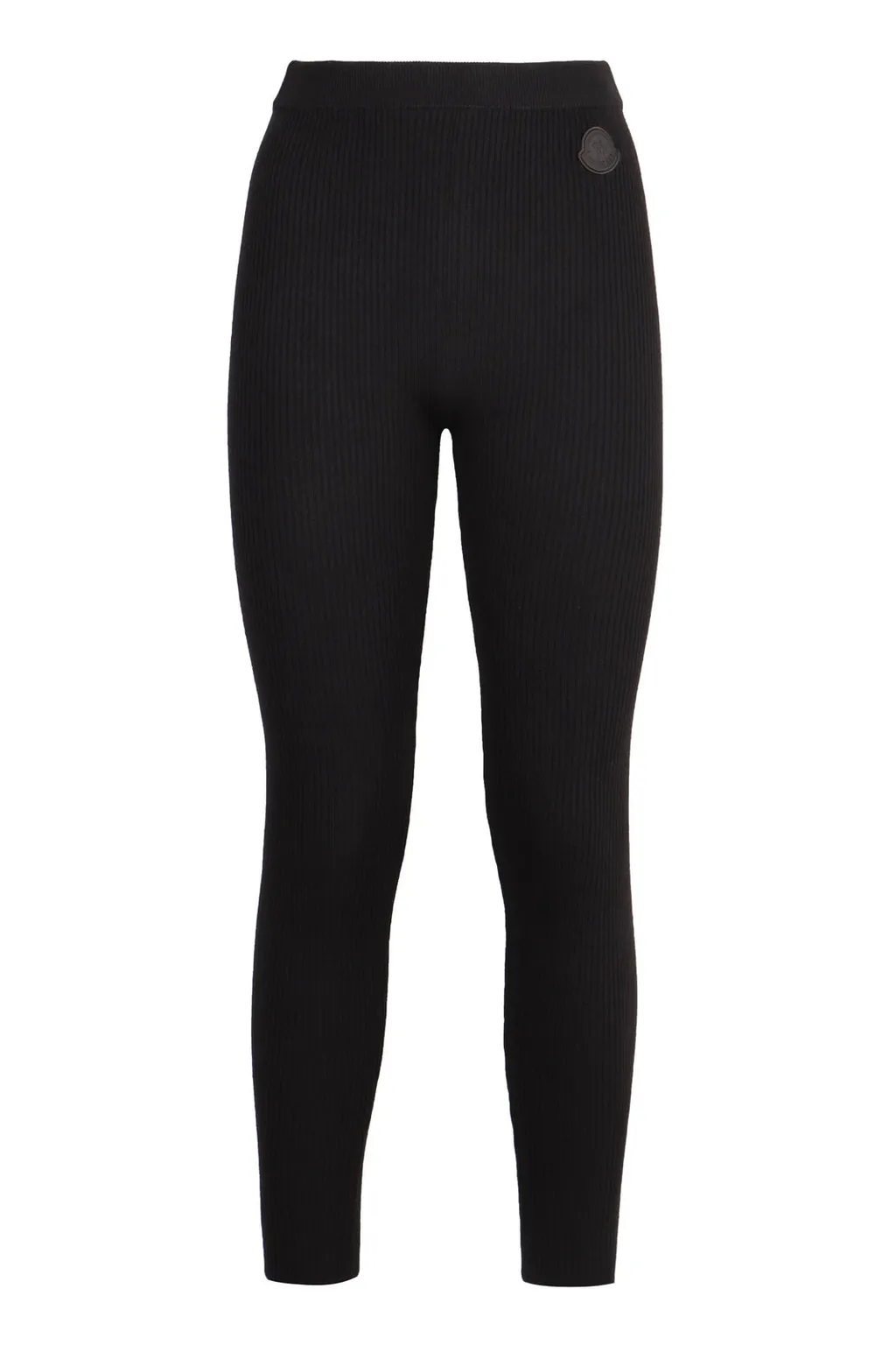 Moncler Logo Patch Ribbed Leggings
