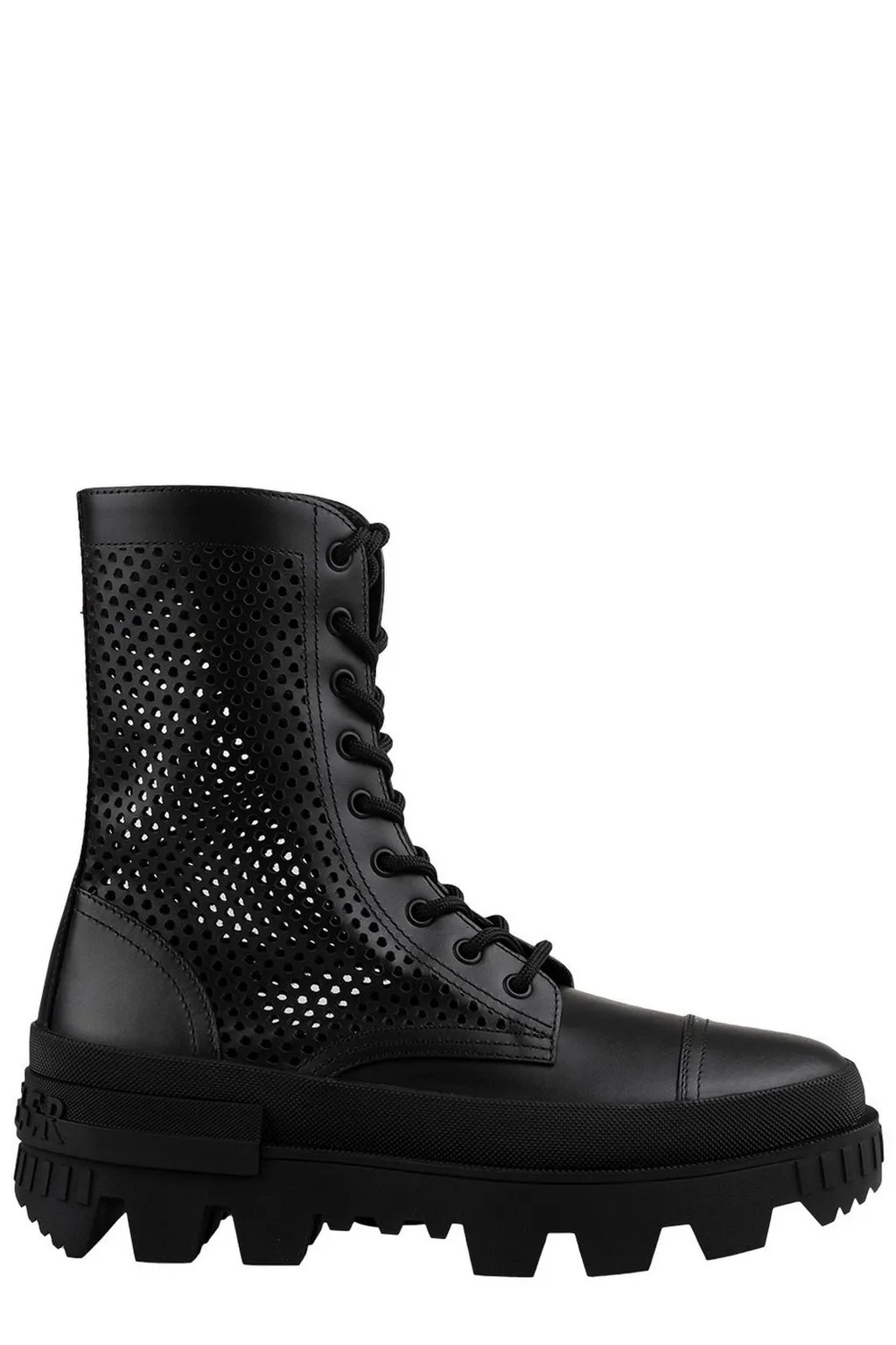 Moncler Round Toe Lace-Up Boots