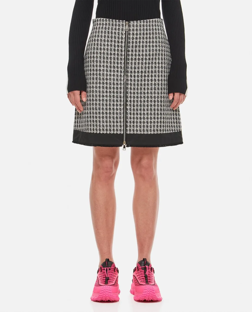 Moncler Tweed Zipped Mini Skirt