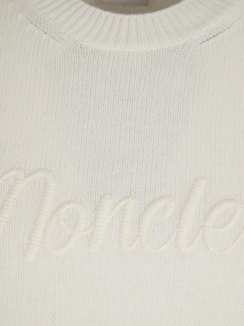 Moncler Logo Embroidered Crewneck Jumper