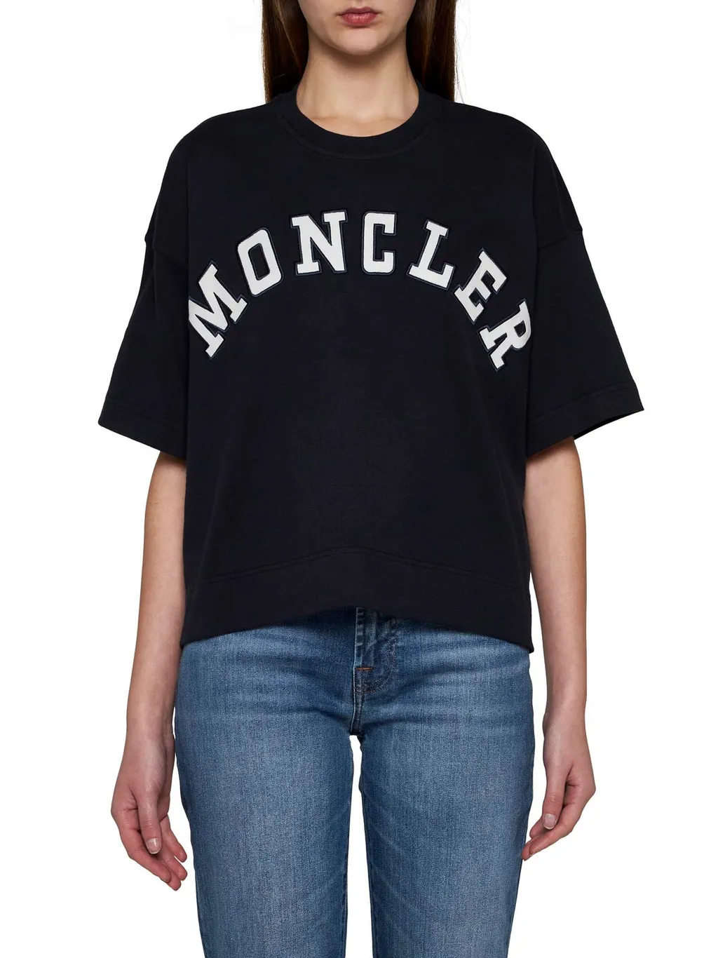 Moncler Logo Printed Cropped T-Shirt