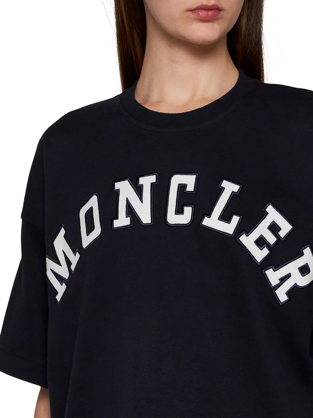 Moncler Logo Printed Cropped T-Shirt