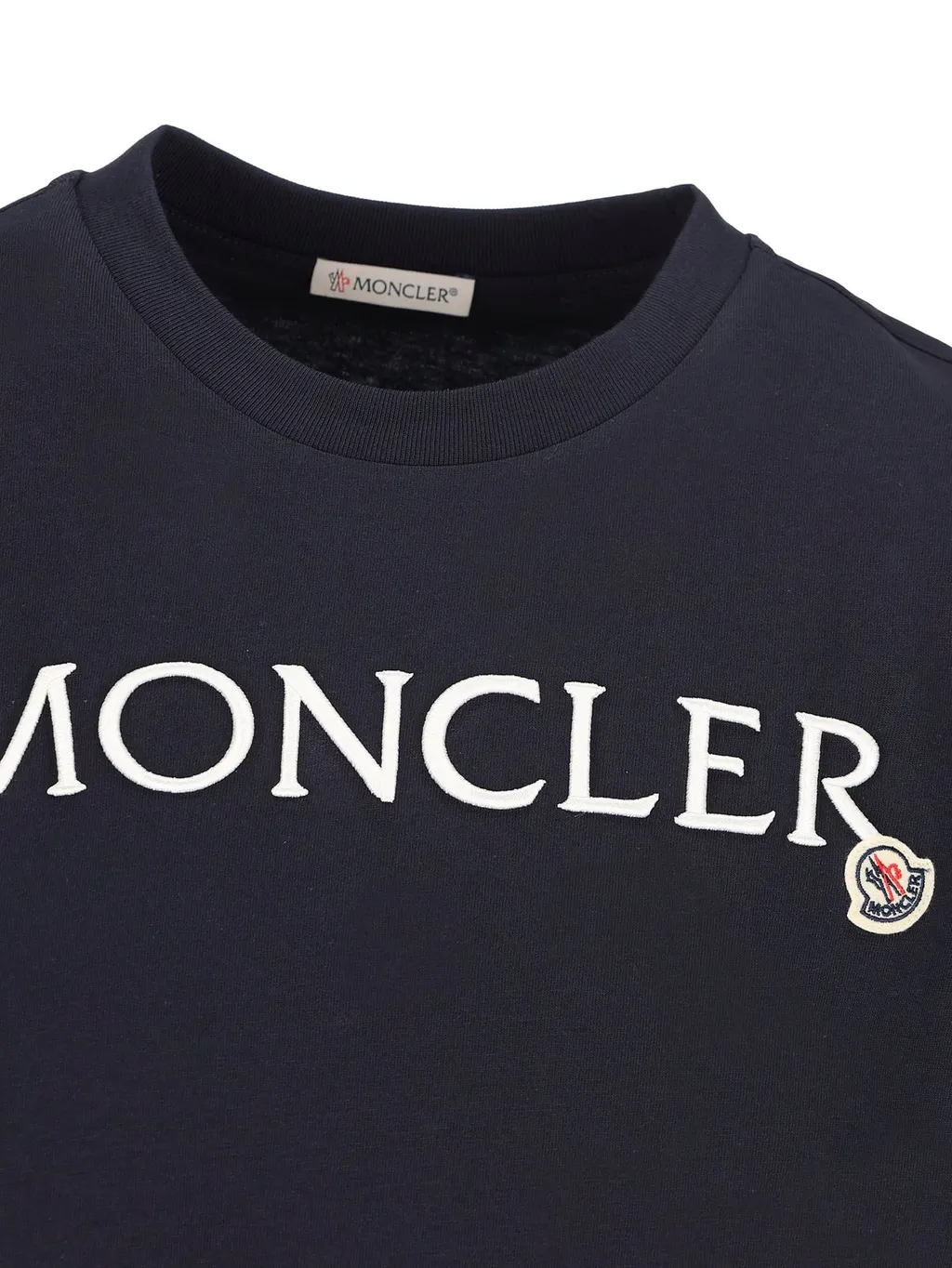 Moncler Logo Embroidered Crewneck T-Shirt