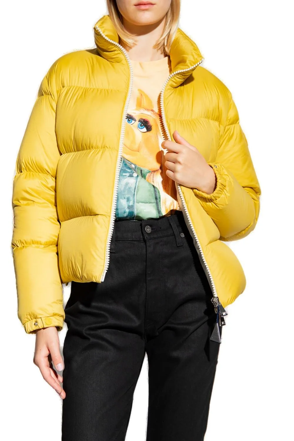 Moncler High-Neck Zip-Up Padded Jacket