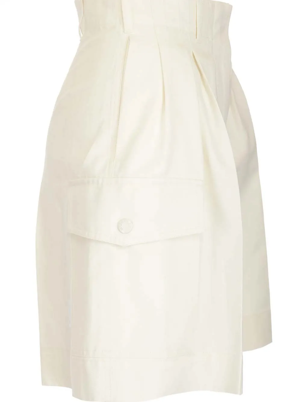 Moncler High Waist Straight Cut Shorts