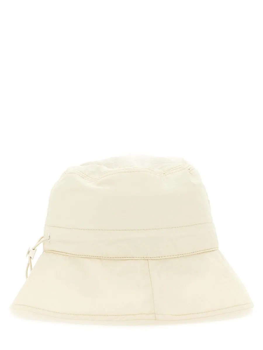 Moncler Logo Patch Wide Brim Bucket Hat