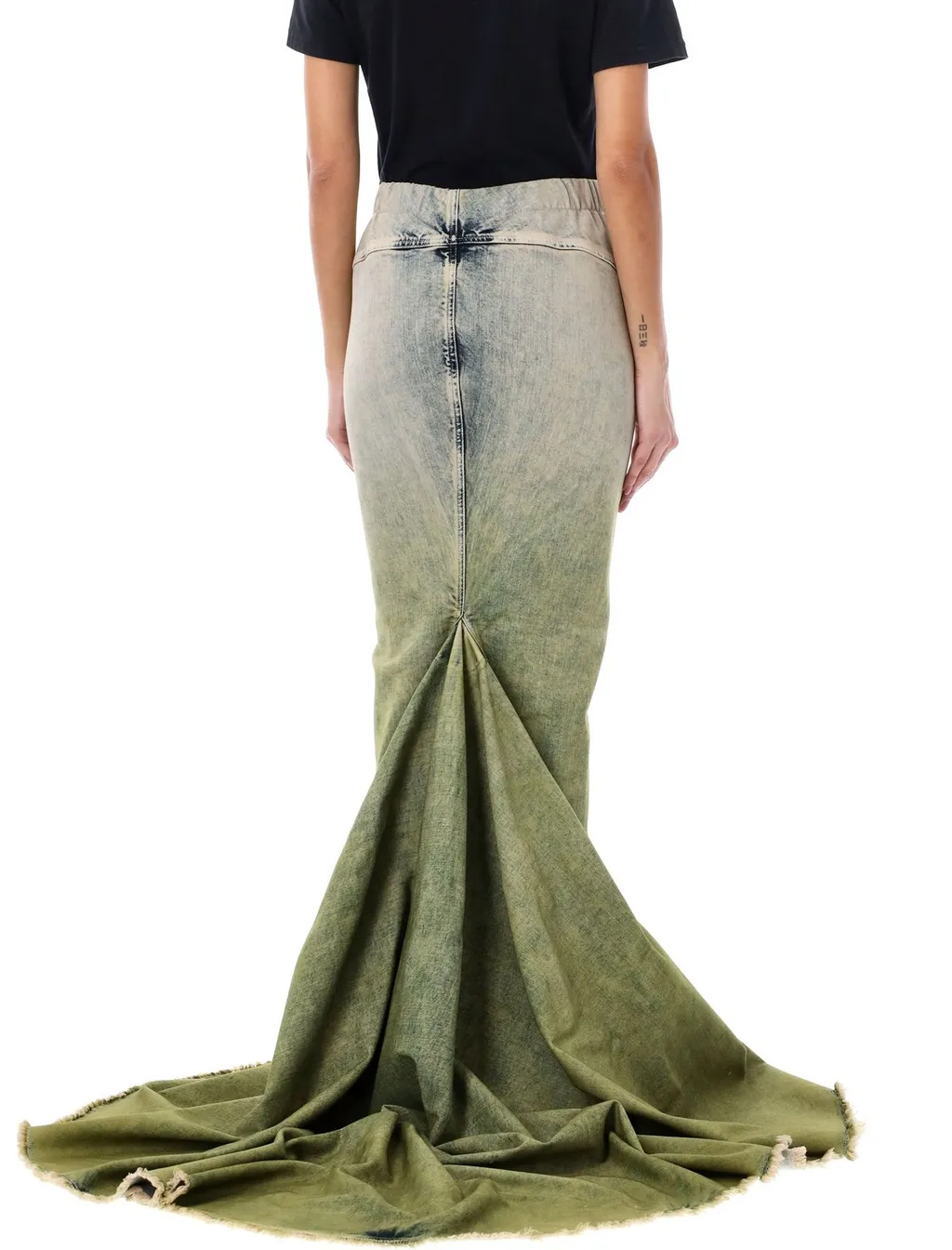 Moncler + Rick Owens Radiance Raw Cut Hem Skirt