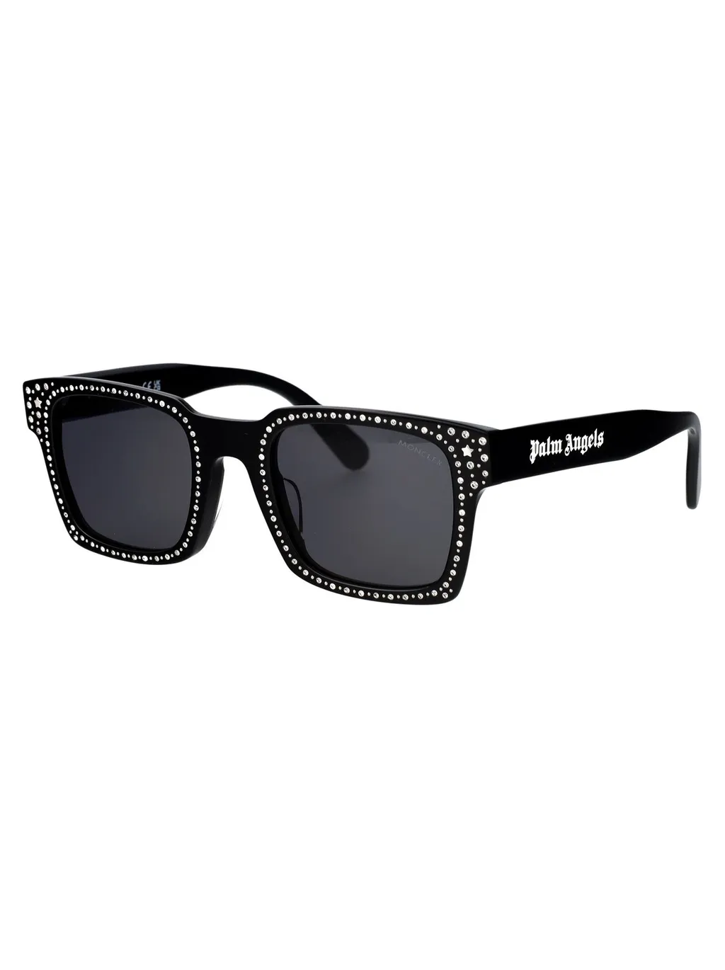 Moncler Eyewear X Palm Angels Crystal Embellishment Square-Frame Sunglasses