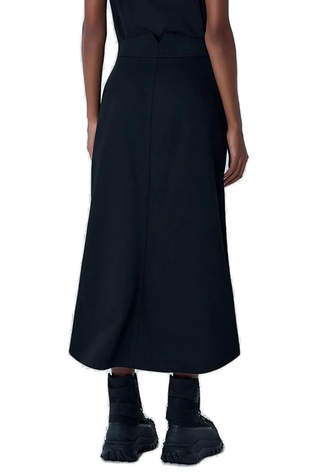 Moncler X Ee72 By Edward Enninful Gabardine Midi Skirt