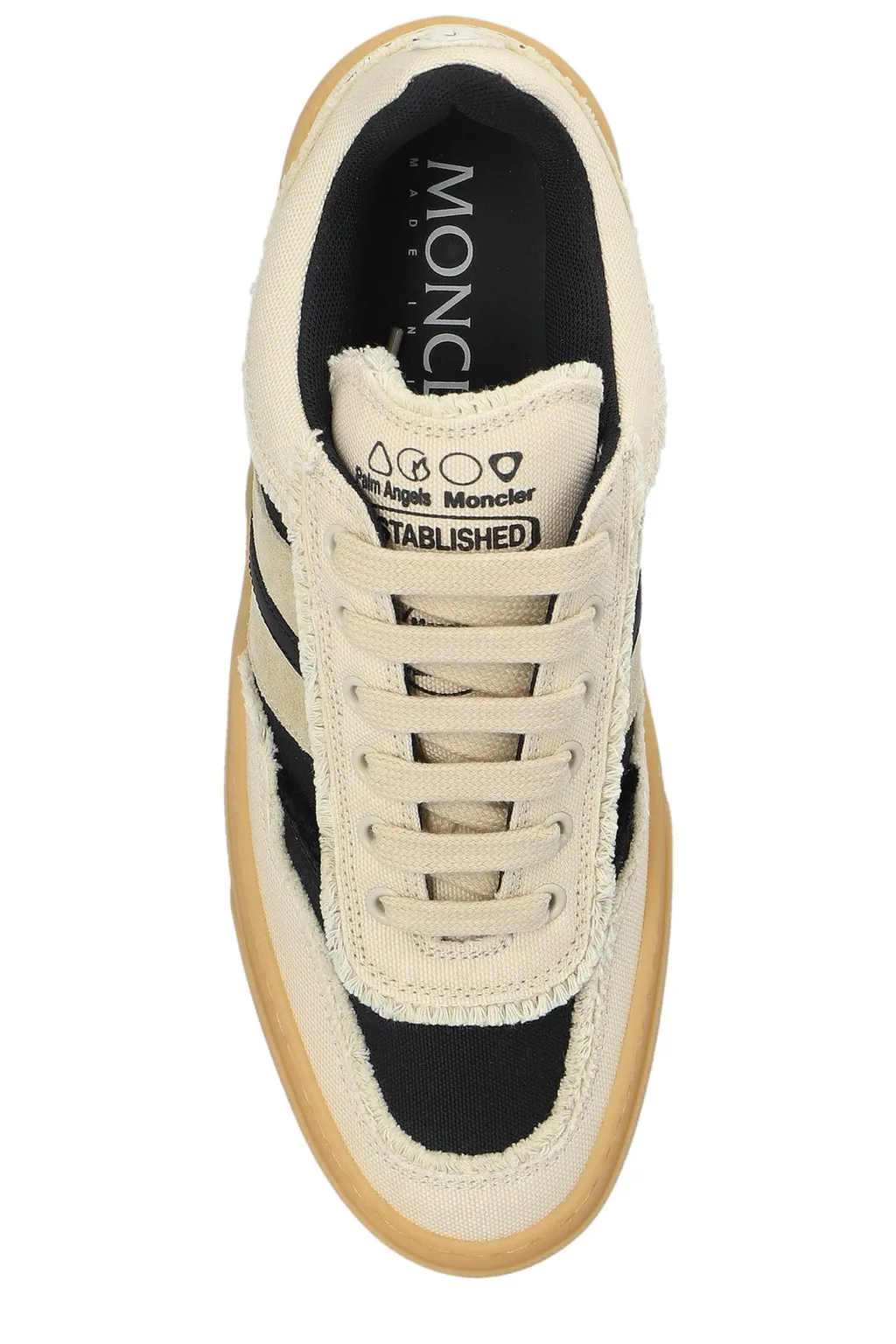 Moncler X Palm Angels Striped Low-Top Sneakers