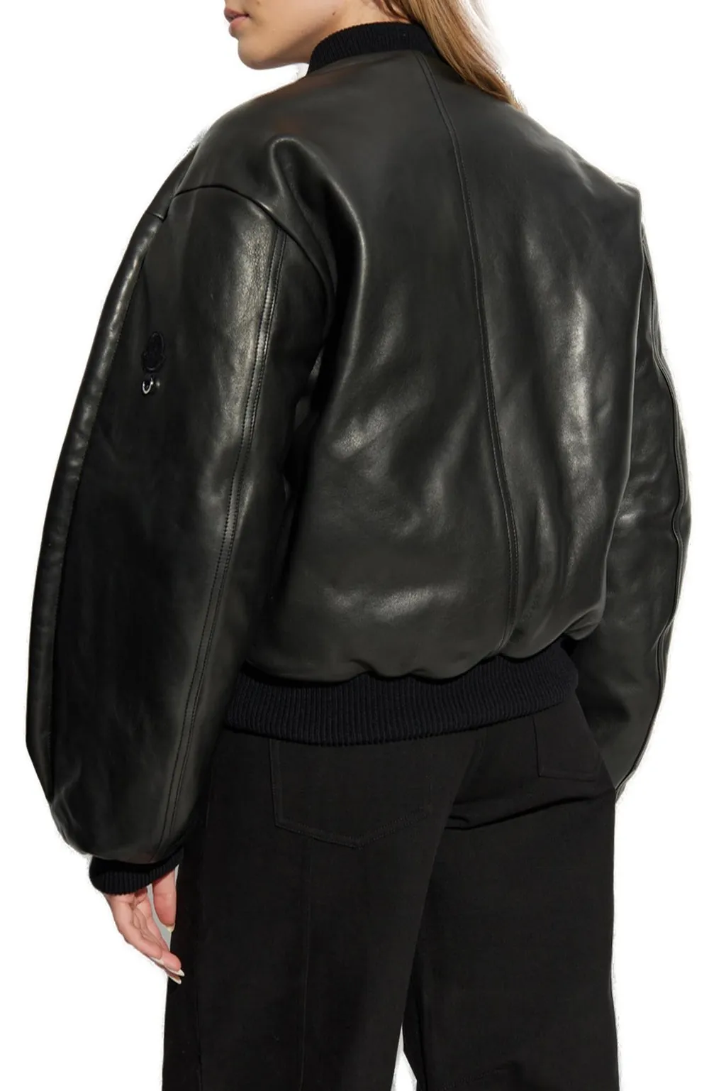 Moncler X Willow Smith Leather Bomber Jacket