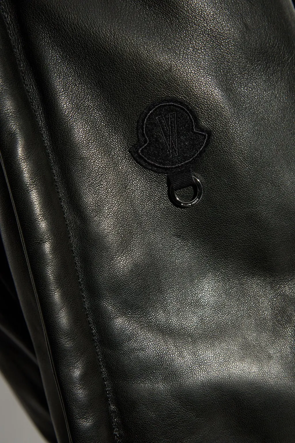 Moncler X Willow Smith Leather Bomber Jacket