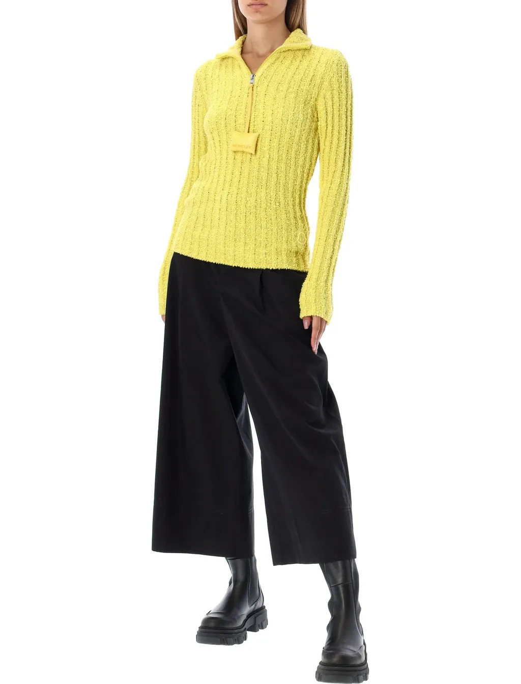 Moncler X Jw Anderson Half-Zipped Knitted Jumper