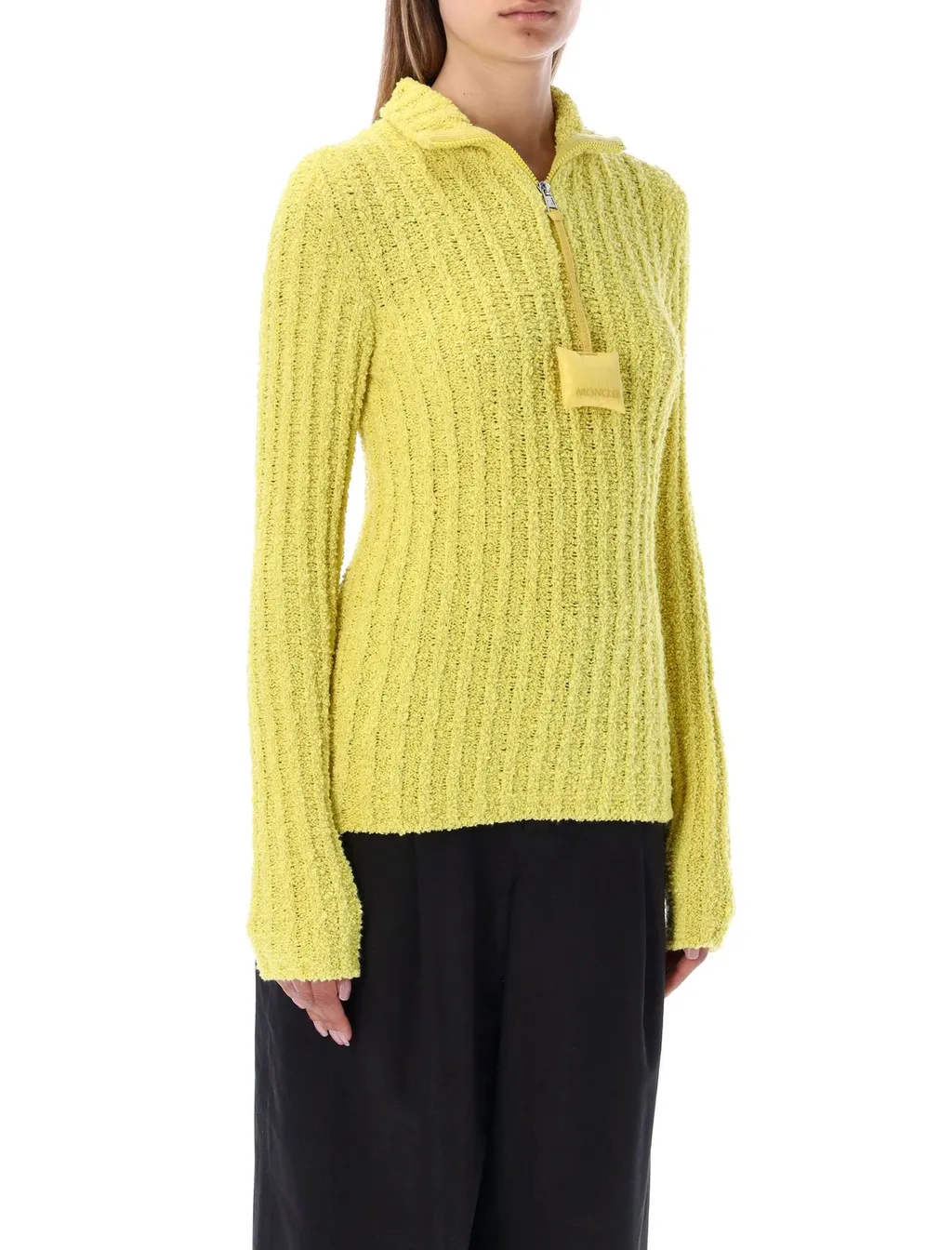 Moncler X Jw Anderson Half-Zipped Knitted Jumper