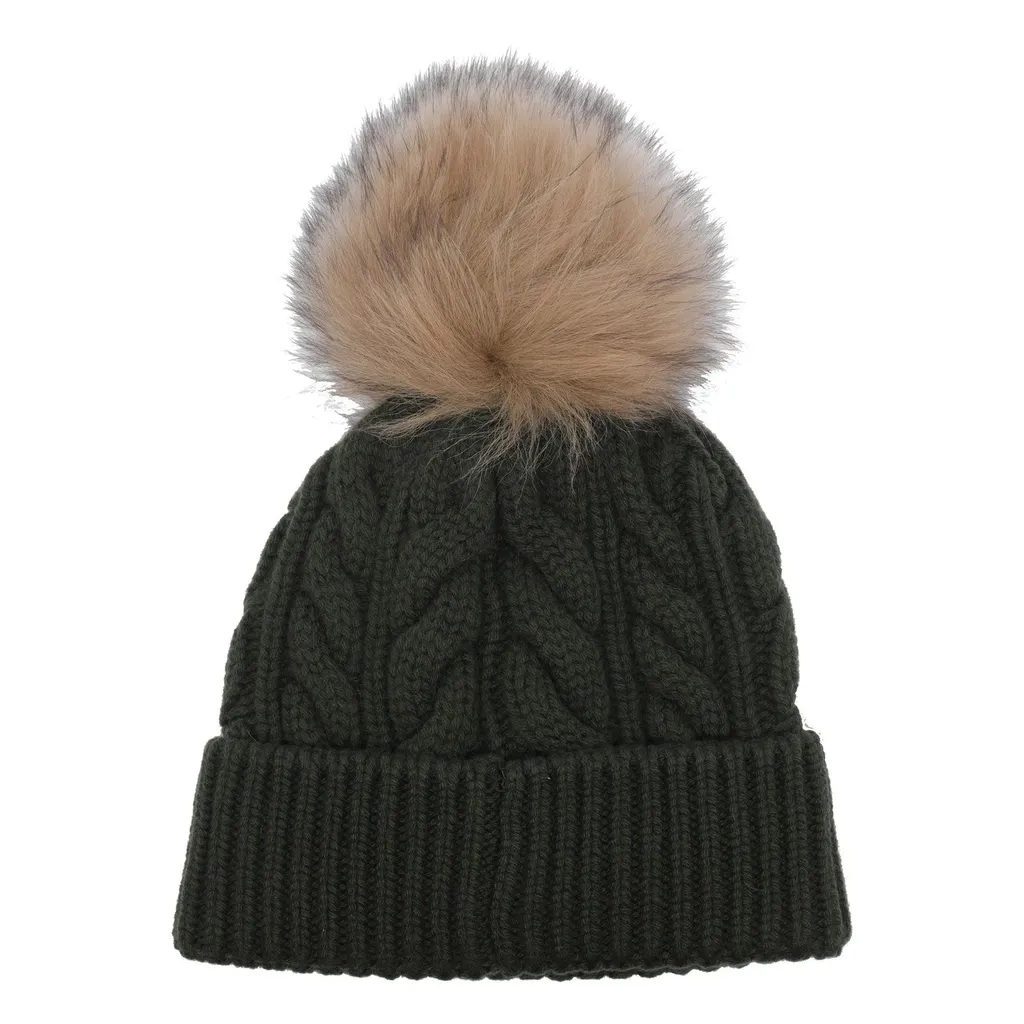 Moncler Grenoble Pompon Braided Beanie