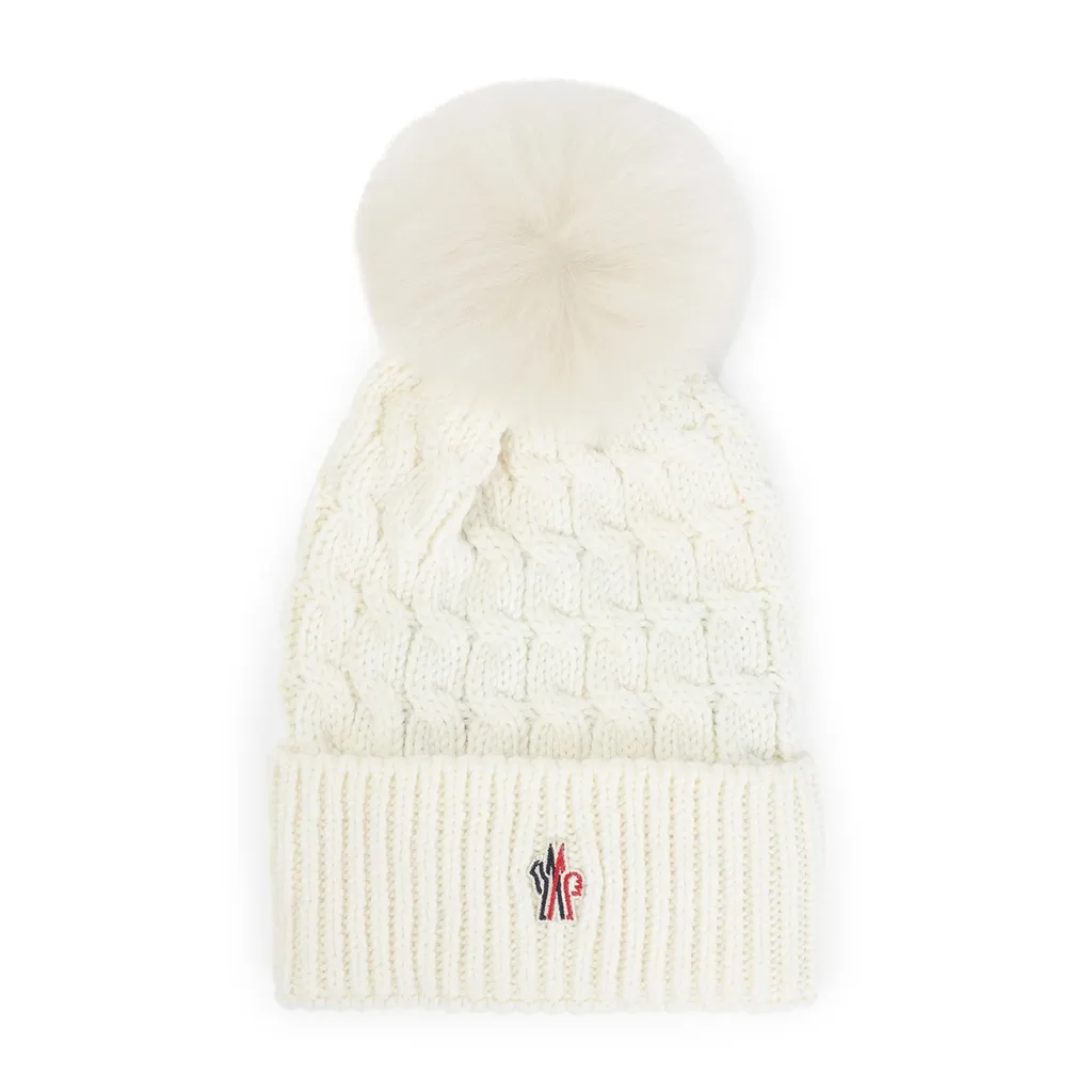 Moncler Grenoble Pompom Cable Knit Beanie