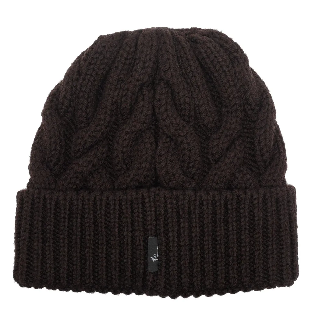 Moncler Grenoble Logo Patch Knitted Beanie