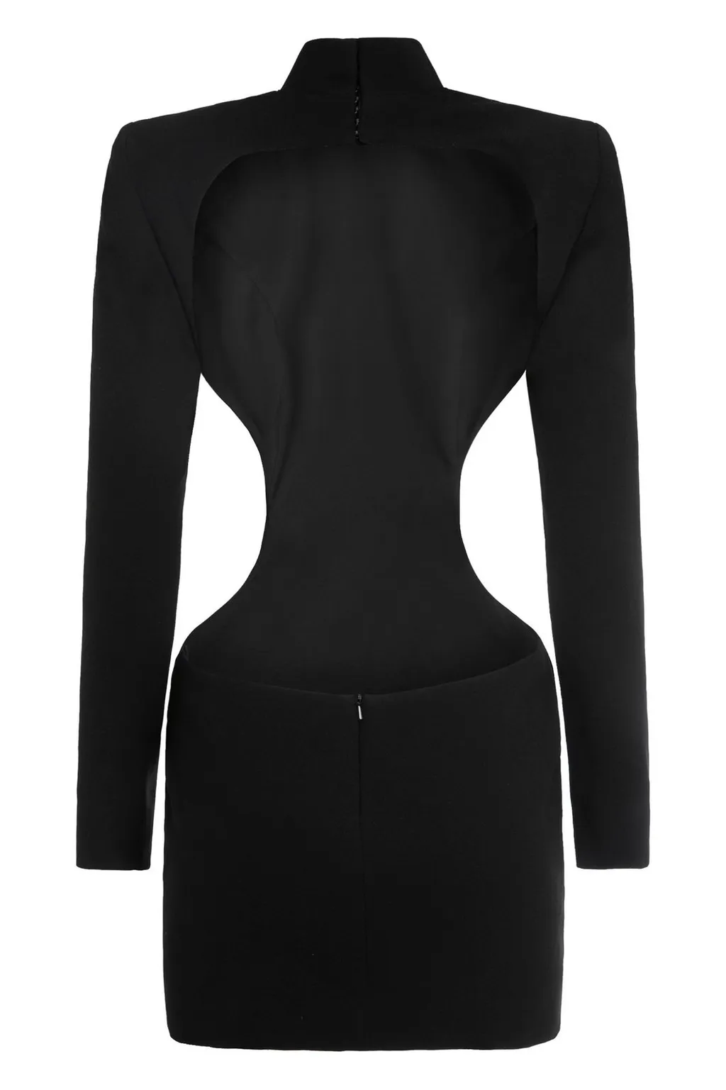 Monot Padded Shoulder Cutout Mini Dress
