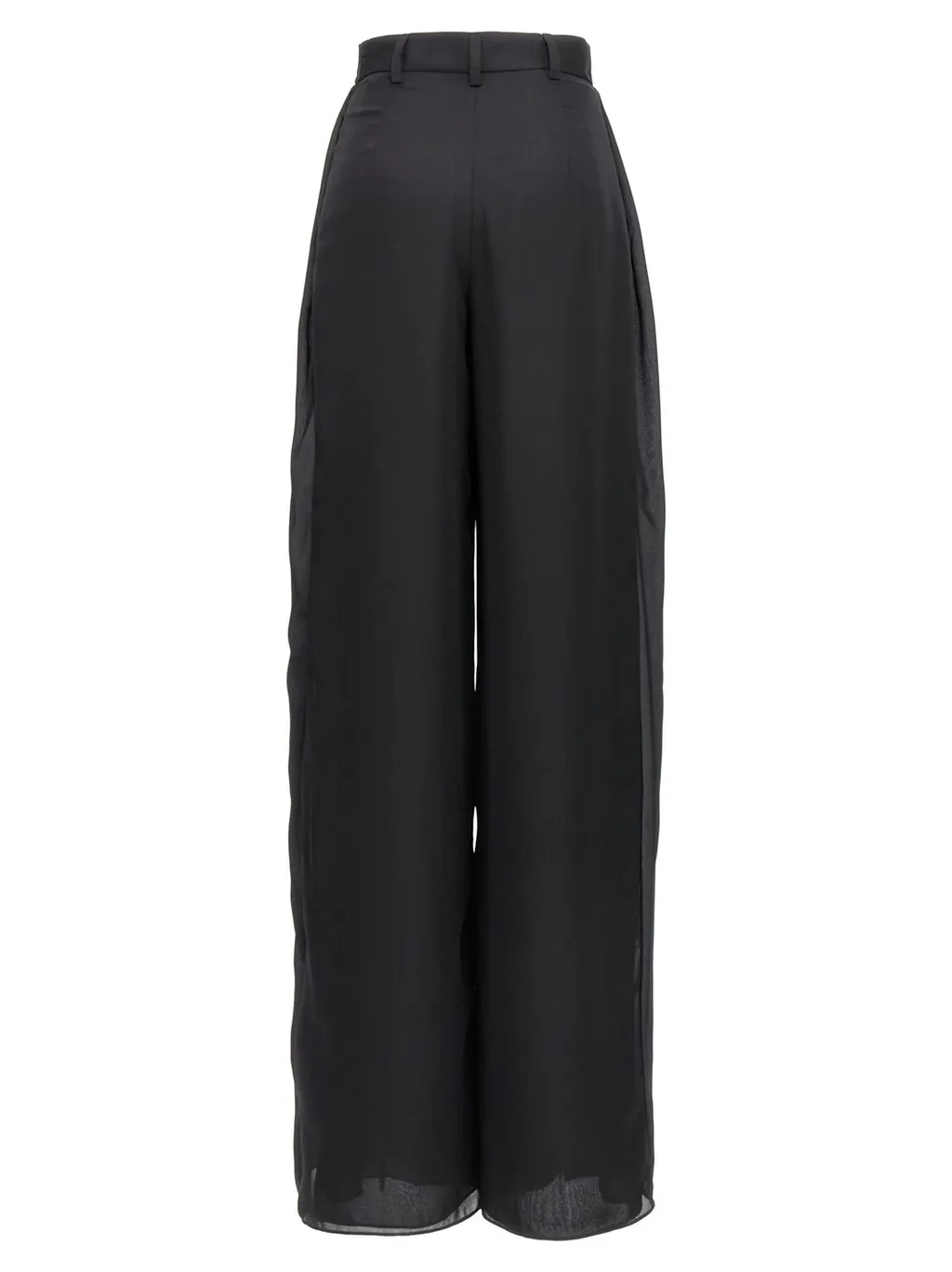 Monot Georgette Pleated Wide-Leg Pants