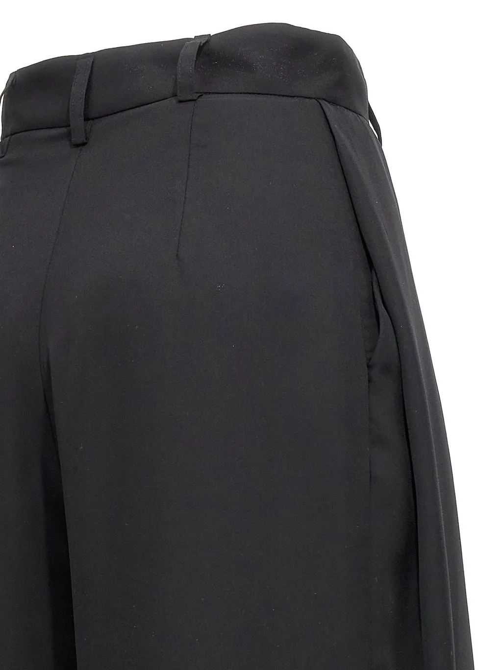 Monot Georgette Pleated Wide-Leg Pants