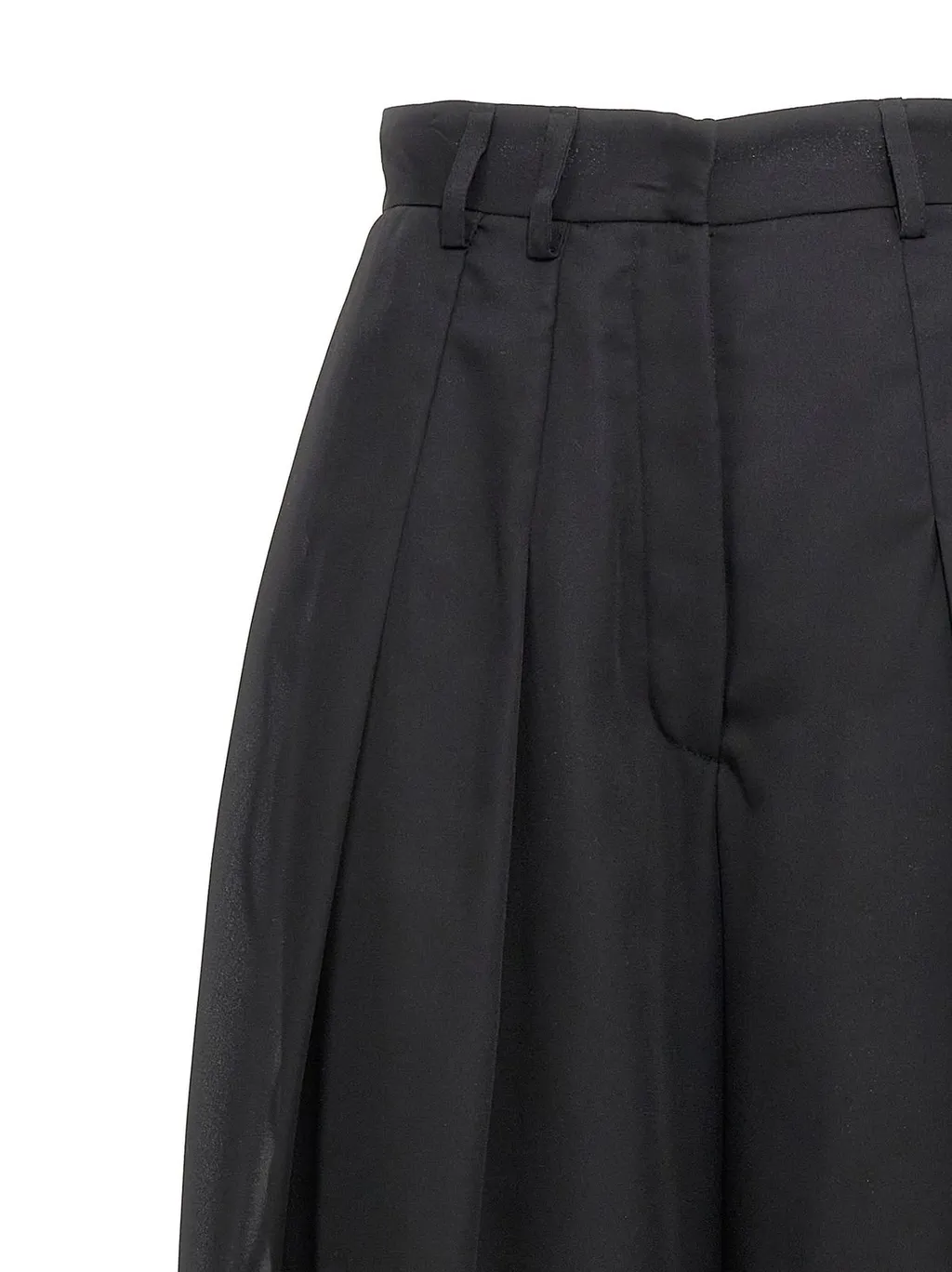 Monot Georgette Pleated Wide-Leg Pants