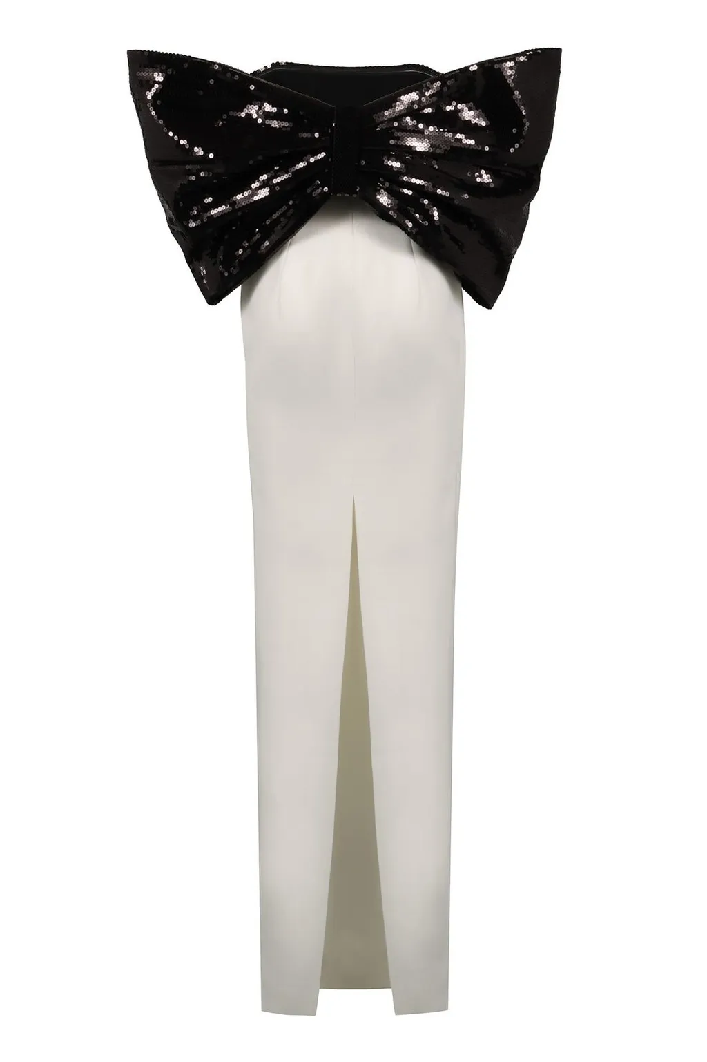 Monot Maxi Bow Back-Slit Dress
