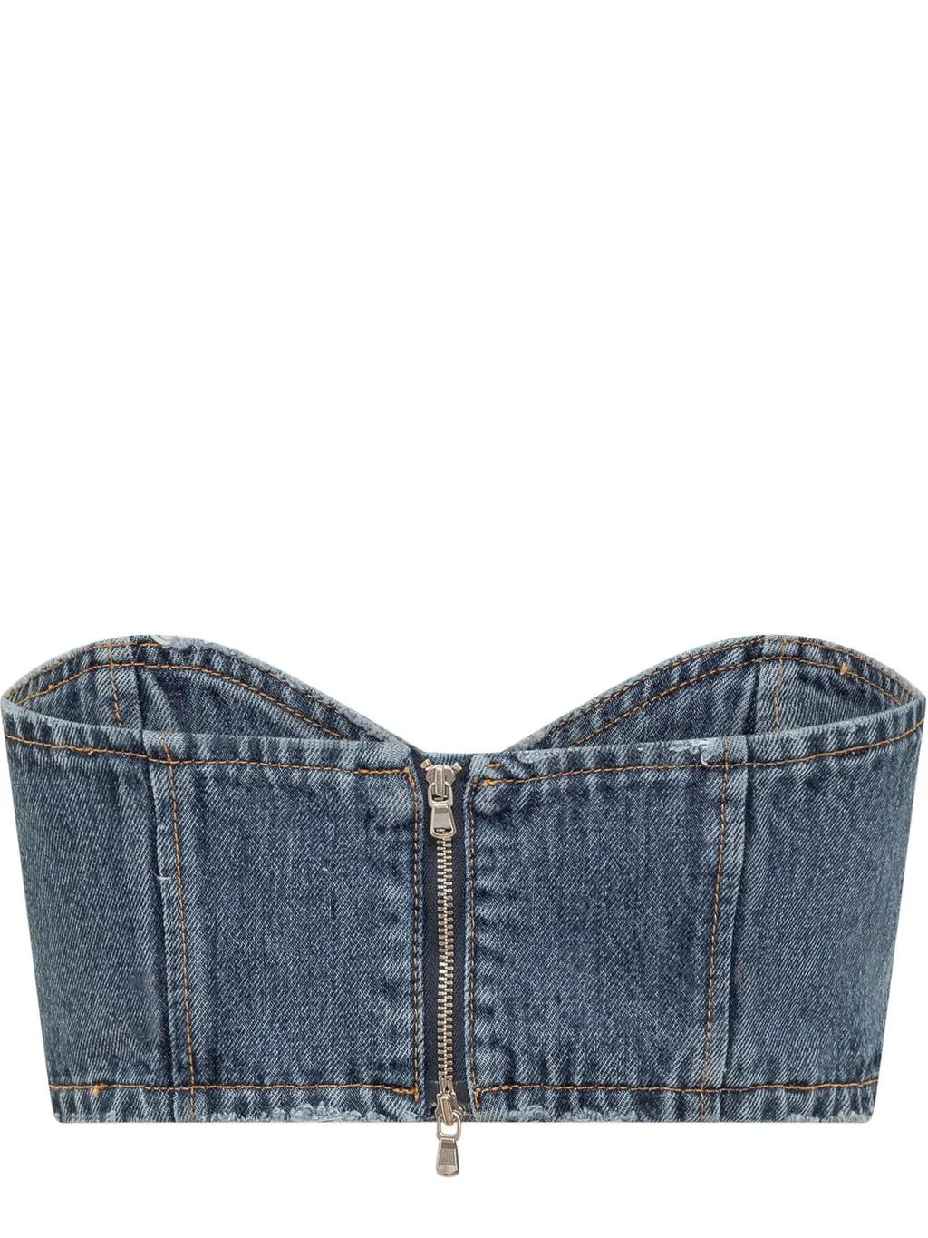 Monot Zip-Front Bustier Top
