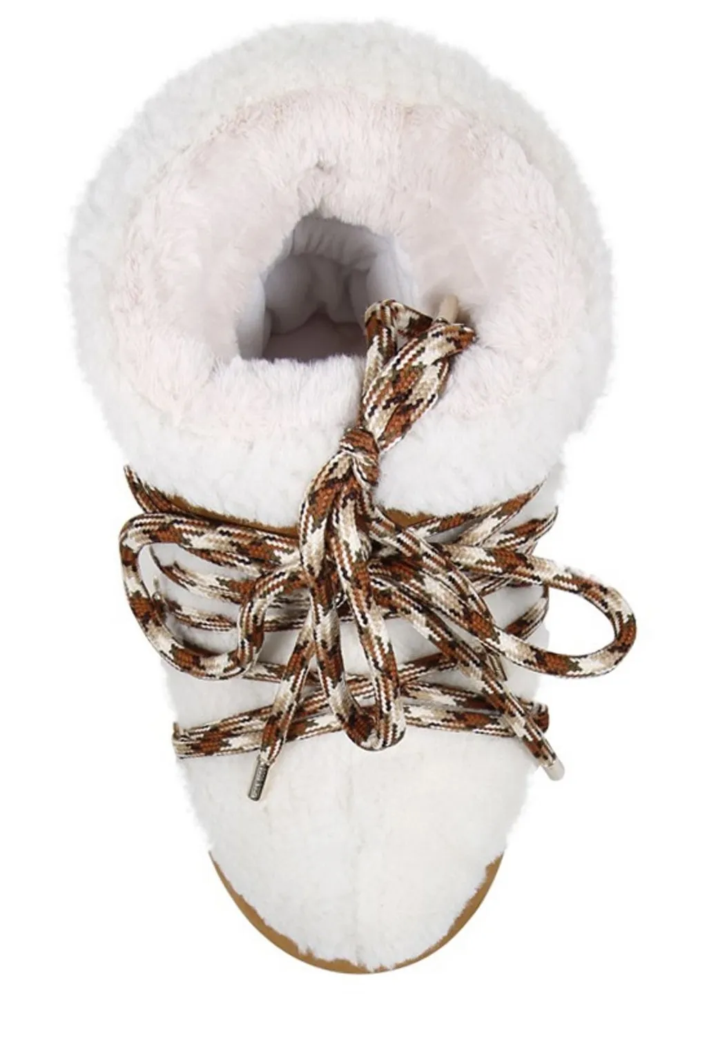 Moon Boot Logo Printed Shearling Lace-Up Boots