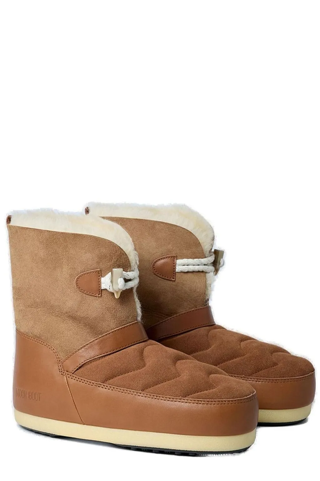 Moon Boot Quilted Round-Toe Ankle Boots