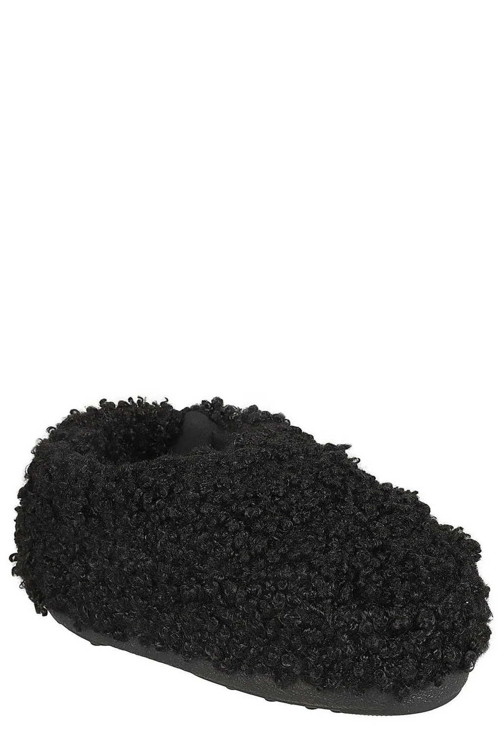 Moon Boot Faux Curly Slip-On Sandals