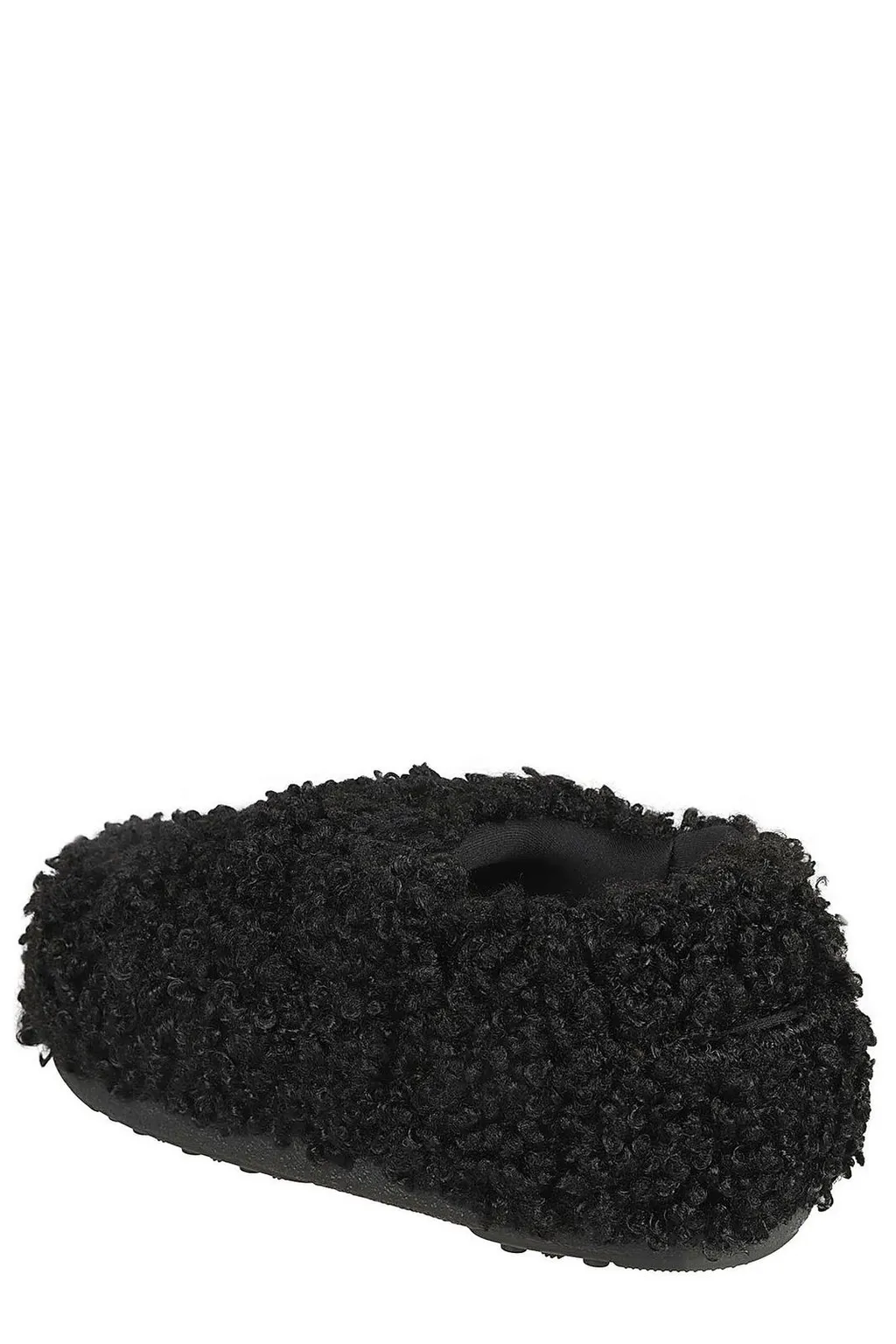 Moon Boot Faux Curly Slip-On Sandals