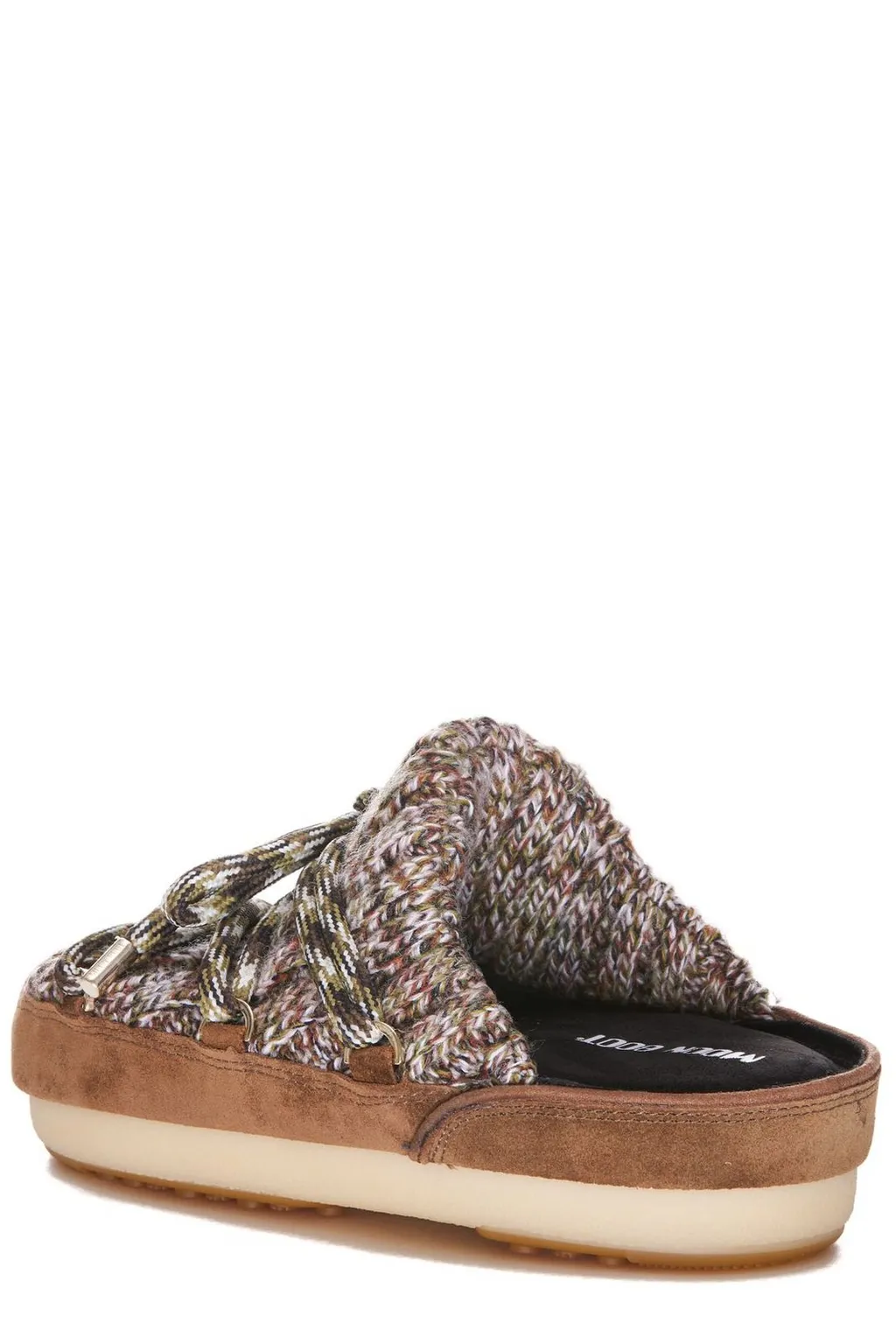 Moon Boot Round Toe Lace-Up Mules