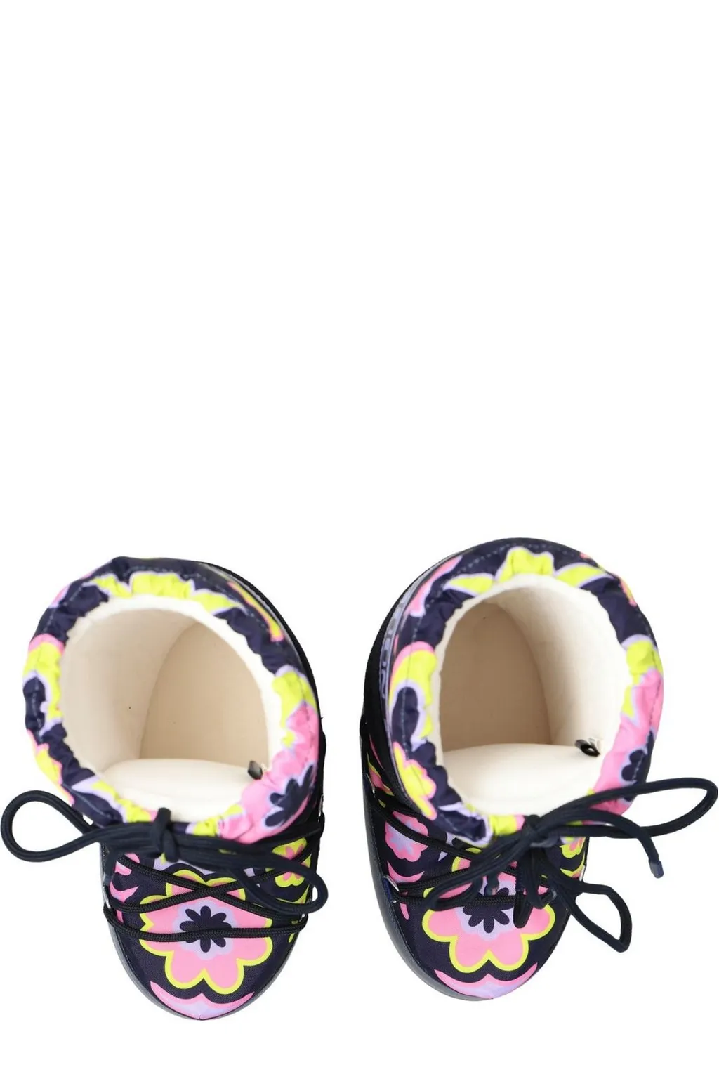 Moon Boot Kids Icon Floral-Printed Lace-Up Boots