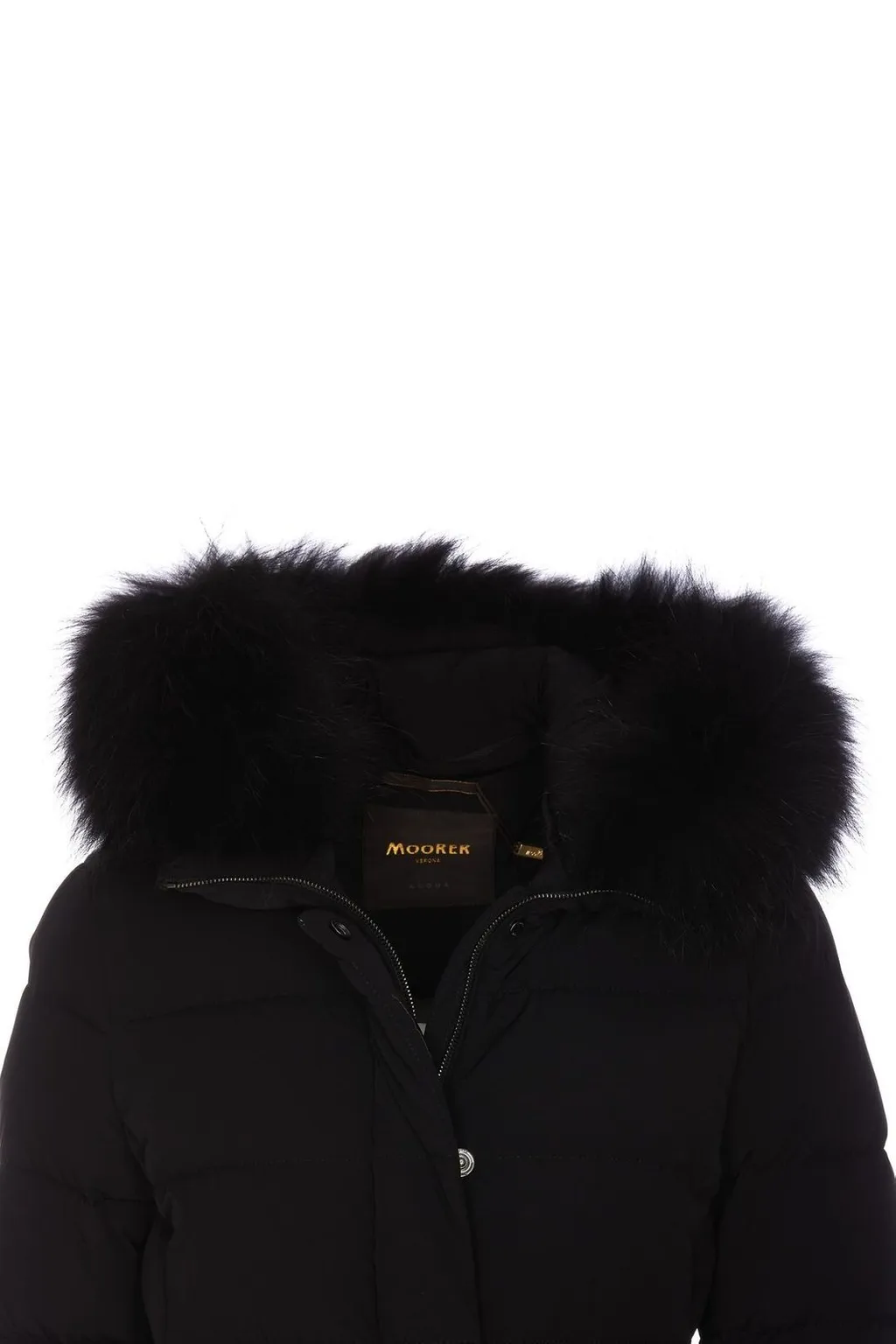 Moorer Kilie-Fur-Kn Hooded Zipped Puffer Jacket