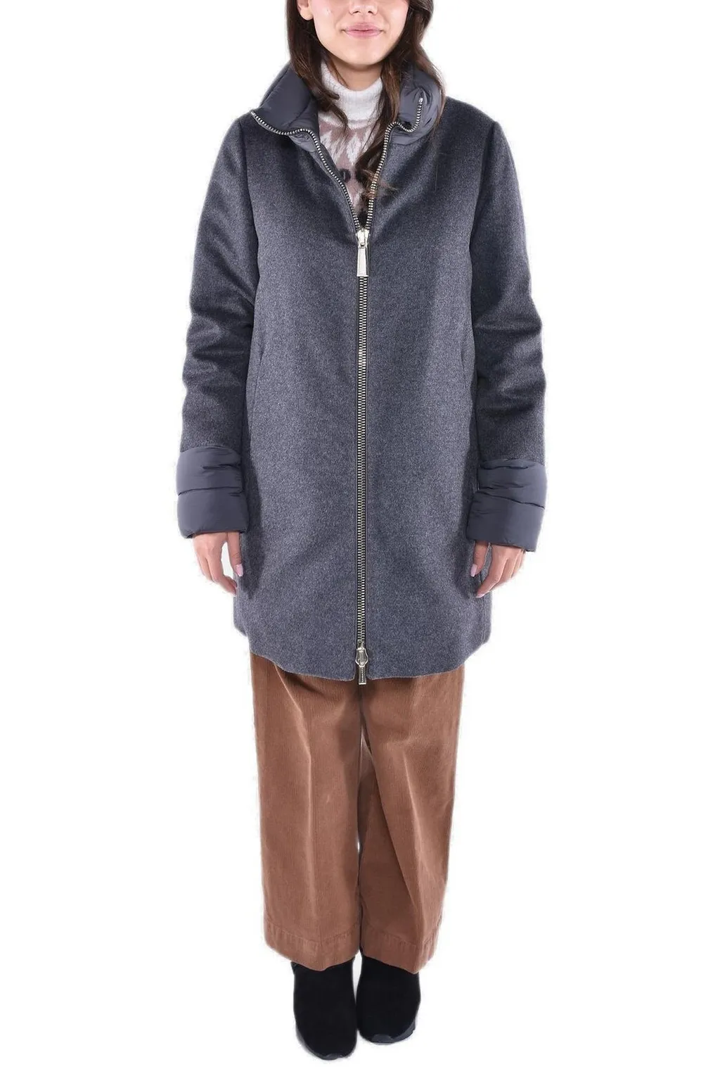 Moorer Abete High-Neck Coat