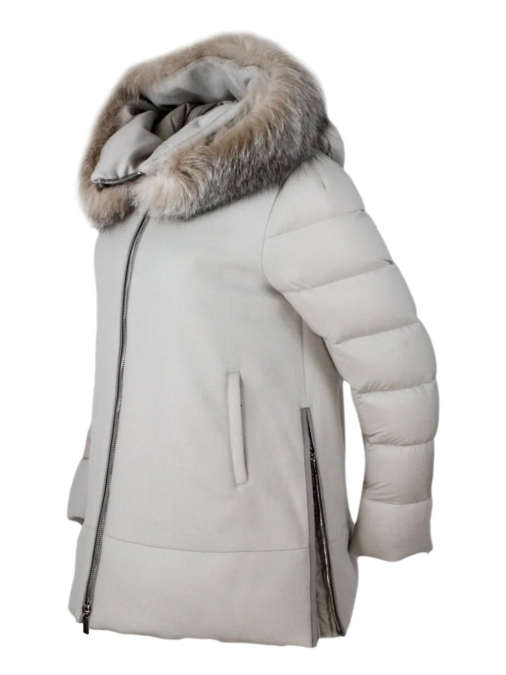 Moorer Fresiale Zipped Hooded Padded Jacket